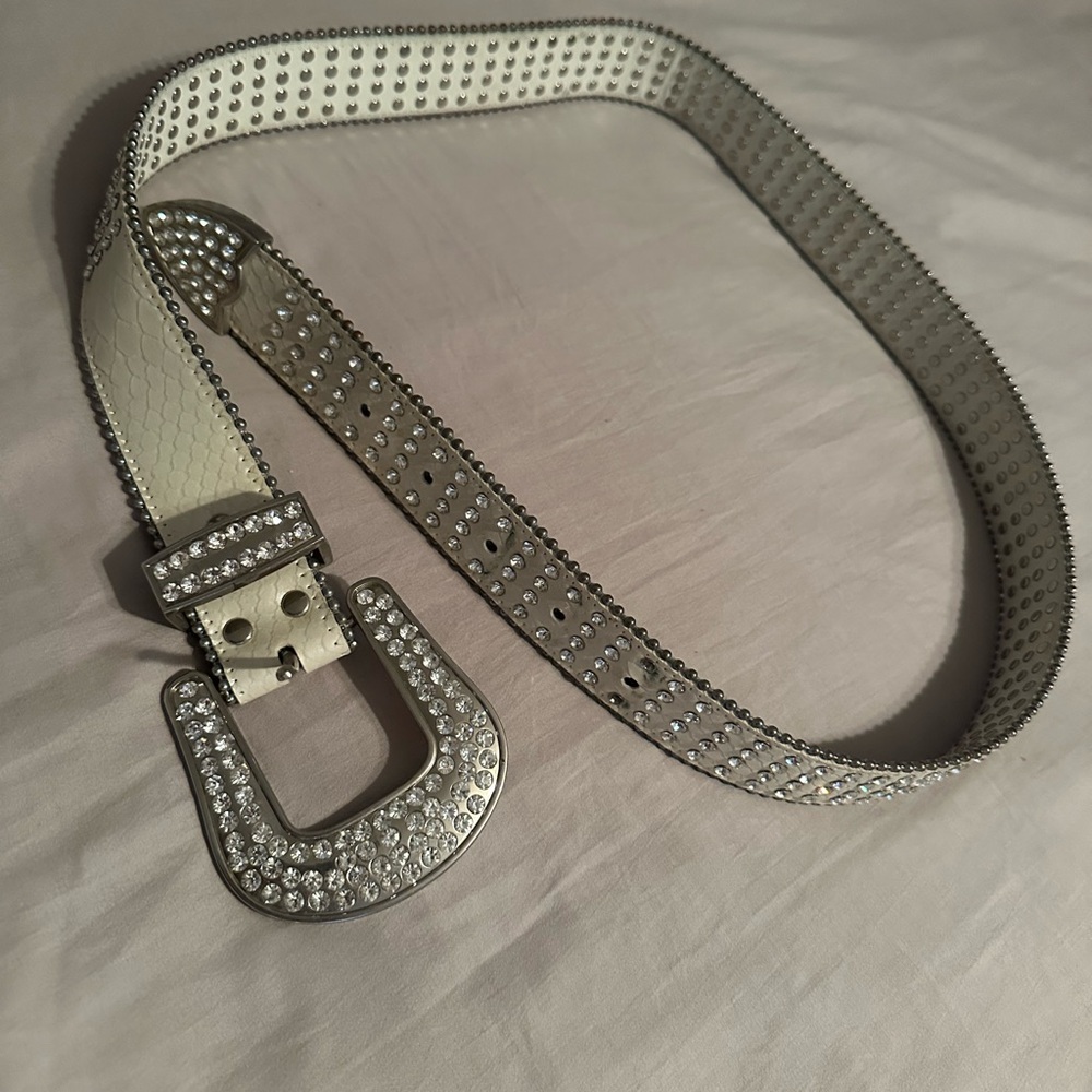 Elegant Silver Studded Belt